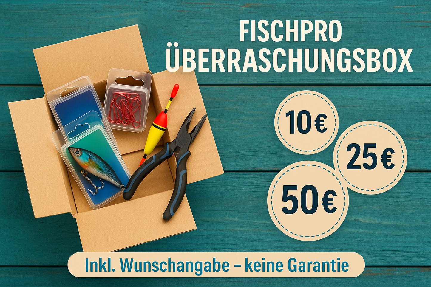 Box Mit Angelzubehör welche es zu verschiedenen Preisen zu kaufen gibt