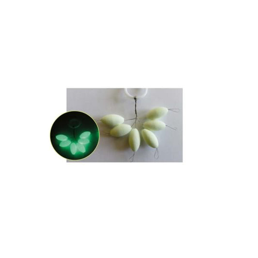 Miniposen selbstleuchtend – oval & rund – 6 Stück – ideal für Nachtangeln