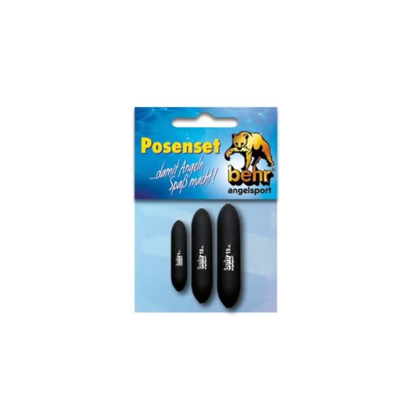 BEHR Innenlauf-Floater Set 5, 10, 15 g, Schwarz