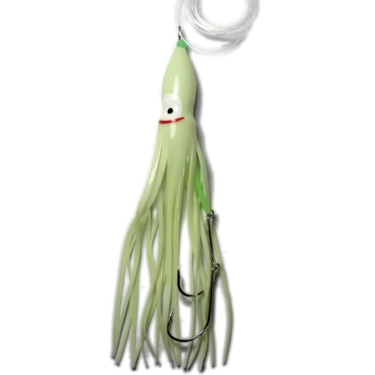 Octopus-System groß mit LED Blinker – 18 cm Leuchtköder mit Haken 6/0
