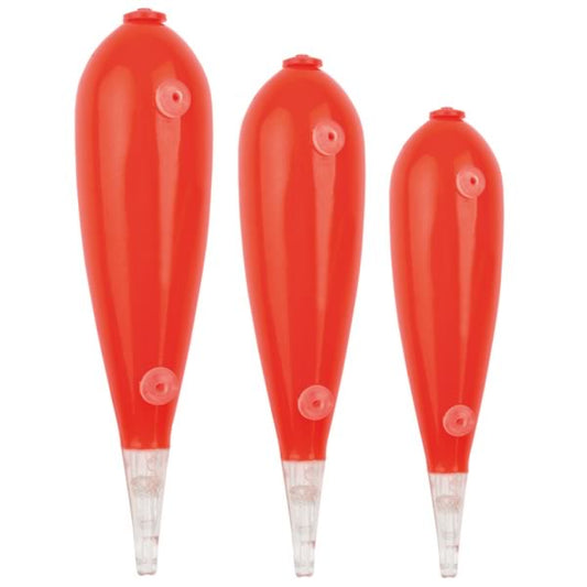 Befüllbare Kunststoffposen mit Innenführung – 7, 10 & 12 cm | Wasserfüllung für variablen Auftrieb