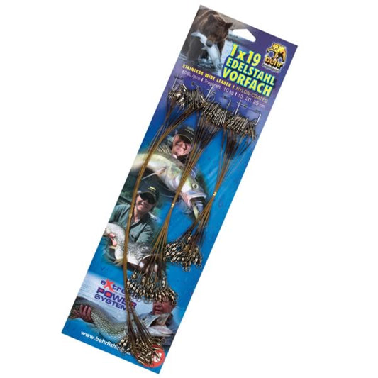 1x19 Vorfachkarte mit 60 Stück – mit Kugellagerwirbel & Sicherheitskarabiner