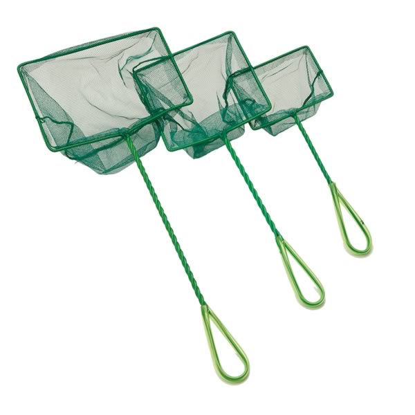 Aquarien-Kleinkescher in 3 Größen – groß, mittel & klein – 100% Polyester