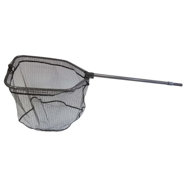 Octa Plus Großfischkescher gummiert – faltbar, mit integriertem Teleskopstiel aus Aluminium