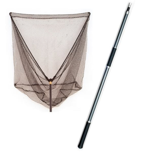 Specimen Großfischkescher 1 m – Teleskopierbarer Kescher für kapitale Fänge mit Fiberglasstange und Alublock
