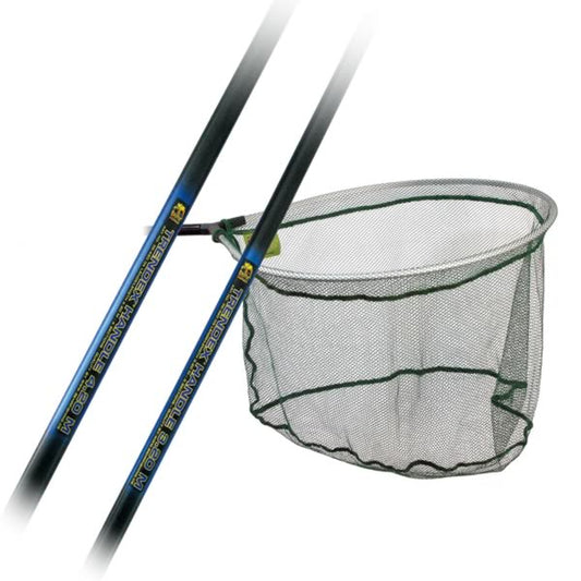 Stippkescher komplett – 3,20 m oder 4,20 m teleskopierbare Fiberglasstange