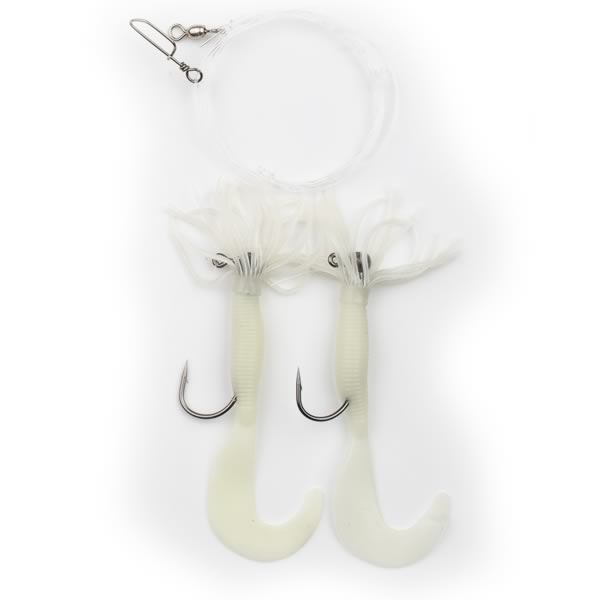 Tentakel-Twister Jigsystem – 1,20 m, 4 g Jigkopf, Hakengröße 3/0, verschiedene Farben