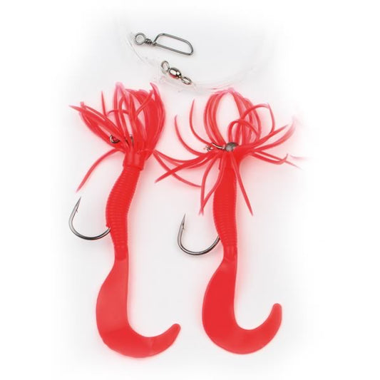Tentakel-Twister Jigsystem – 1,20 m, 4 g Jigkopf, Hakengröße 3/0, verschiedene Farben