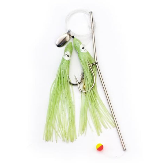 Power-Glo Naturködersystem stark – selbstleuchtend, 2,10 m, 1,00 mm + 0,90 mm, Hakengröße 12/0 + 10/0