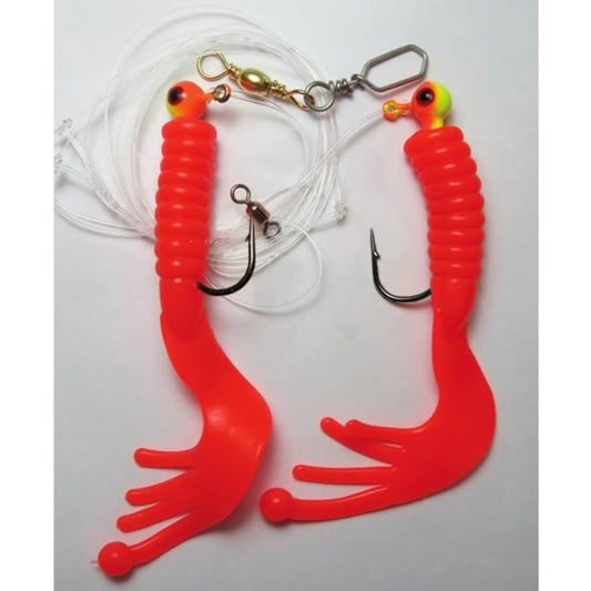 Dreifach-Twistersystem 2/0 – Japanrot oder Schwarz/Rot, 4 g, 1,30 m