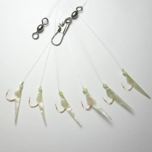 eabehr Fluoro-Carbon-System Gr. 6 – mit Circle Hook & echter Fischhaut auf Leuchtpunkt