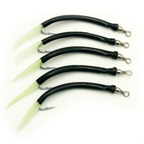 Gummi-Makk für Norwegen-Pilker – Fluo Rot, Blau, Schwarz & Selbstleuchtend – Größen 4/0–12/0