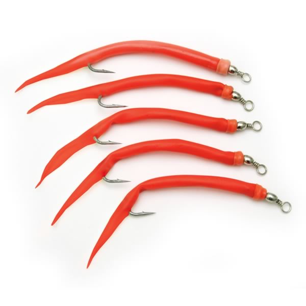 Gummi-Makk für Norwegen-Pilker – Fluo Rot, Blau, Schwarz & Selbstleuchtend – Größen 4/0–12/0