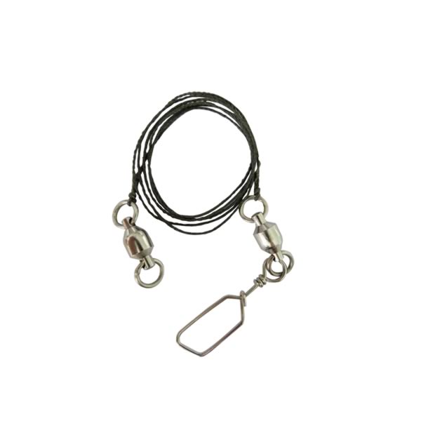 Salzwasser-Vorfach extra stark – 90 cm – 80 kg Tragkraft – mit Kugellager-Wirbel 3/0