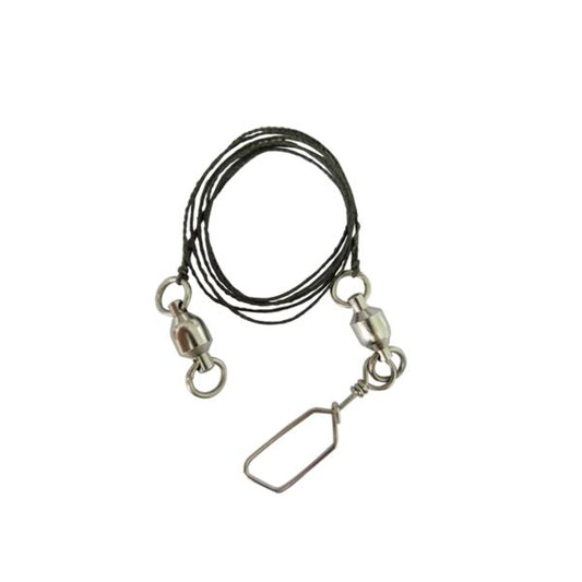 Salzwasser-Vorfach extra stark – 90 cm – 80 kg Tragkraft – mit Kugellager-Wirbel 3/0