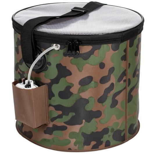 Köderfischbehälter 27 l – faltbar, wasserdicht & Camou-Design