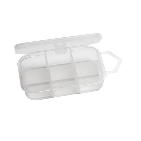 Kleine Zubehörbox mit 6 Einteilungen – kompakt, praktisch, ideal für Kleinteile