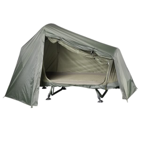 Zelt für Angelliege – Wasserdichtes Bivvy mit Fliegenschutz & Überzelt | 2,10 m Länge