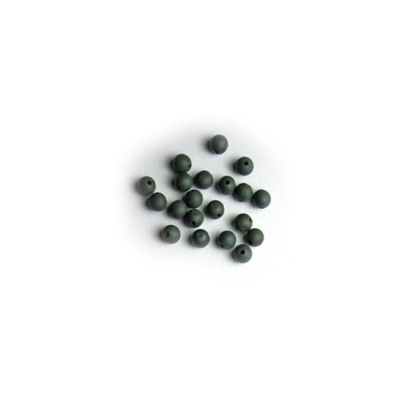 Premium Gummi-Perlen – 4 mm / 6 mm – Olivegrün – 20 Stück