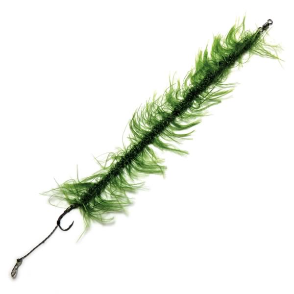 RedCarp® Bushy-Weed Leader – 20 cm – 25 lbs – Hakengrößen 2/4/6 – 2 Stück