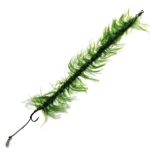 RedCarp® Bushy-Weed Leader – 20 cm – 25 lbs – Hakengrößen 2/4/6 – 2 Stück
