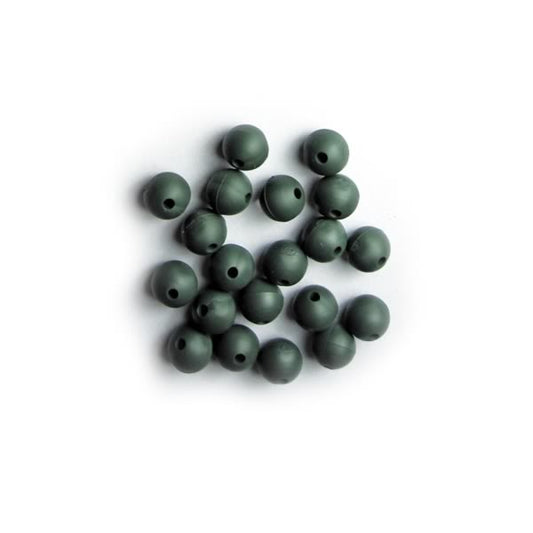 Premium Gummi-Perlen 8 mm – Olive-Grün für Deine Angelausrüstung