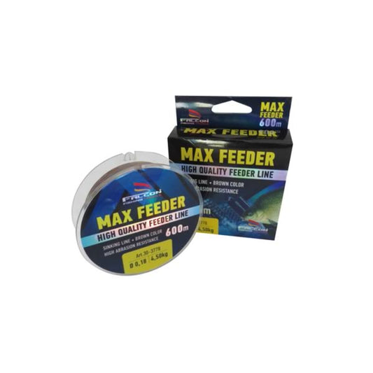 Max-Feeder Schnur – 600 m, 0,18 mm, braun