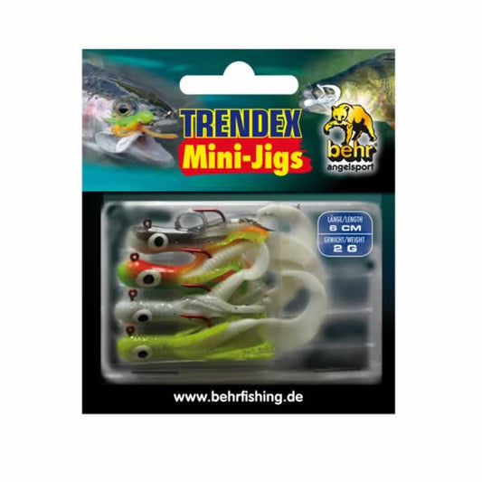 Trendex Mini-Jigs 6 cm – Multicolor Köder für Forelle & Barsch