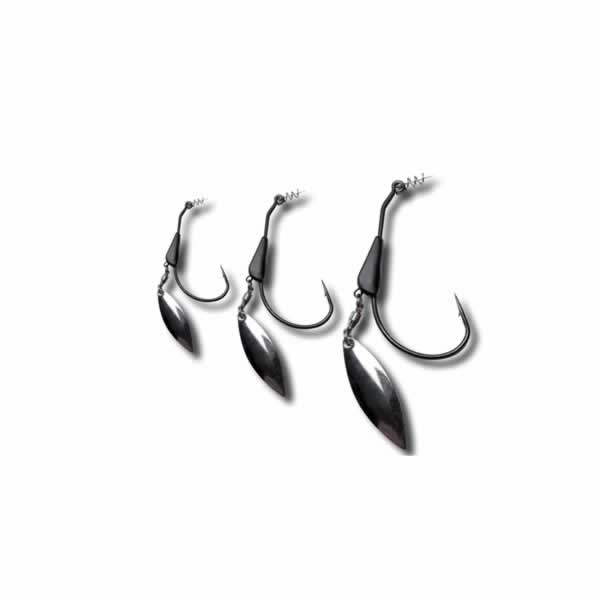 Tungsten Jighaken bebleit mit Spinnerblatt – Maximale Reizwirkung für Raubfische