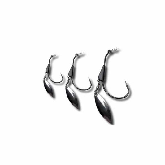 Tungsten Jighaken bebleit mit Spinnerblatt – Maximale Reizwirkung für Raubfische