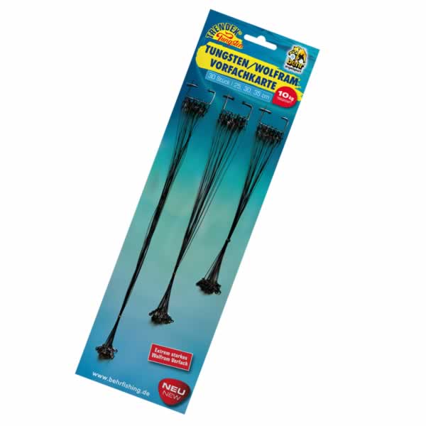 Tungsten Vorfachkarte – 30 Stück für maximale Bissfestigkeit