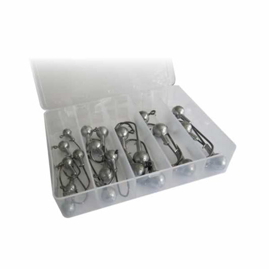 Rundkopf-Jighaken Sortiment Box – Alles in einer Box für perfekte Angelausflüge
