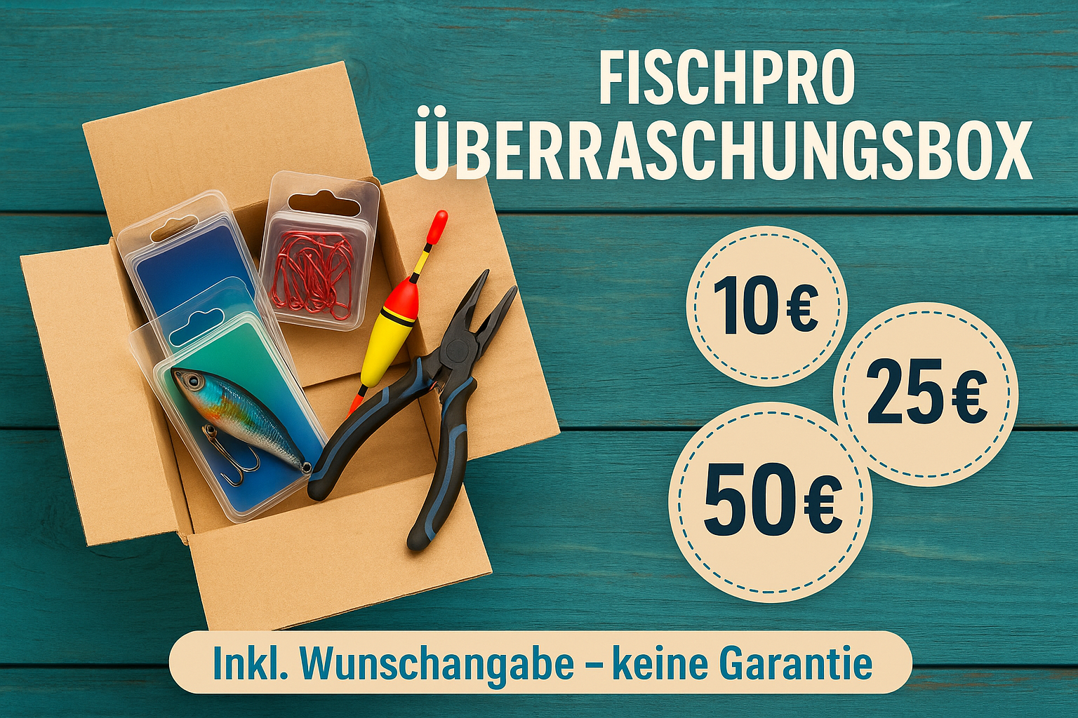 Box Mit Angelzubehör welche es zu verschiedenen Preisen zu kaufen gibt